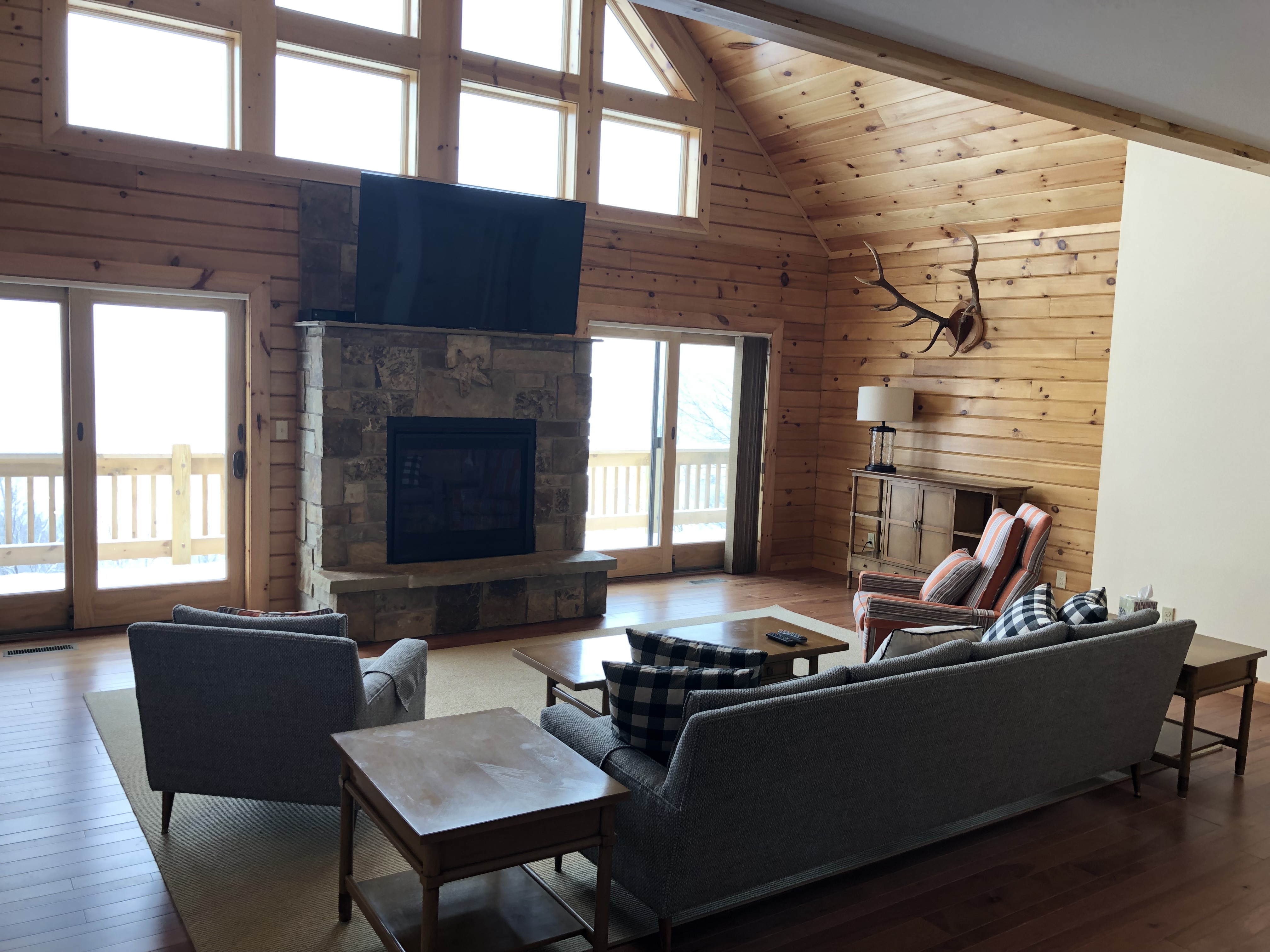 The Believe In Tomorrow House at Deep Creek Lake fireplace
