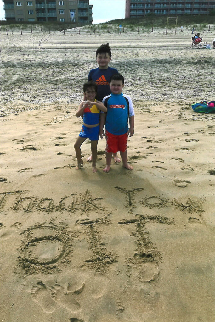 Believe In Tomorrow family on the beach, read their story