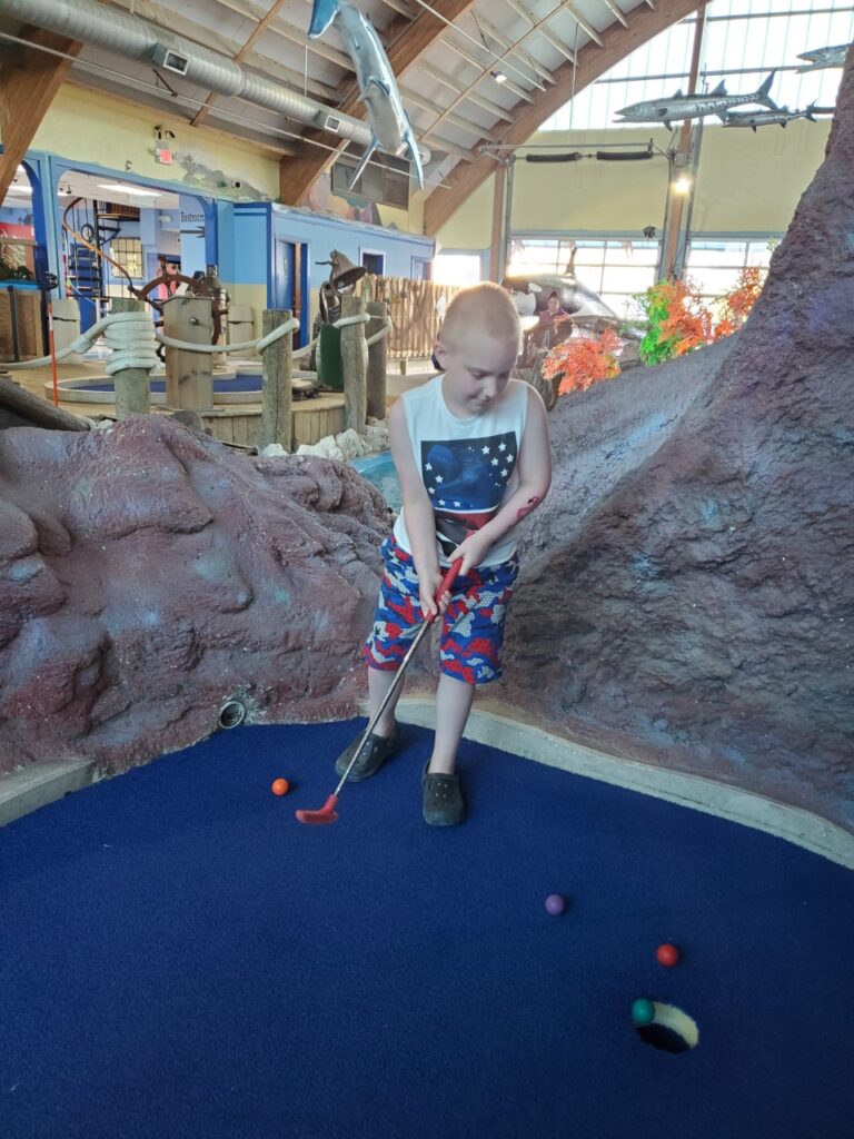 a critically ill child enjoying a respite trip